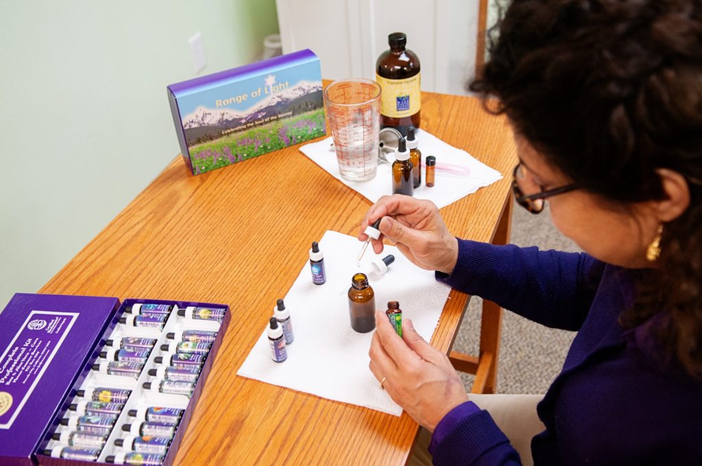 Doctor with homeopathic remedies